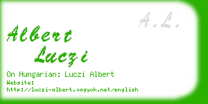 albert luczi business card